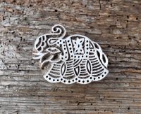 Elefant, Blaudruckstempel, Stempel, Druckstempel, Holzstempel, Stoffdruckstempel