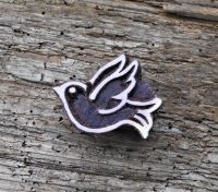 Vogel, Stoffdruckstempel, Textilstempel, Druckstempel, Holzstempel, Blaudruckstempel