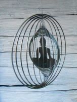 Windspiel aus Edelstahl, Buddha