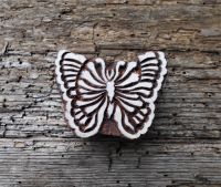 Schmetterling, Tiermotiv, Blaudruckstempel, Stempel, Druckstempel, Holzstempel