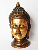 Buddhakopf, Figur, Skulptur, Messing
