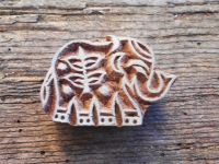 Elefant, Blaudruckstempel, Druckstempel, Holzstempel, Keramikstempel, Stempel