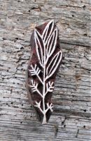 Druckstempel, Blaudruckstempel, Holzstempel, Stoffdruckstempel, Motivstempel, Blatt