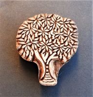 Druckstempel, Blaudruckstempel, Holzstempel, Stoffdruckstempel, Motivstempel, Baum