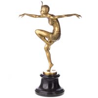 Art Deco, Tänzerin, Bronzefigur