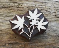 Druckstempel, Blaudruckstempel, Holzstempel, Stoffdruckstempel, Motivstempel, Blatt