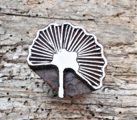 Motivstempel, Blaudruckstempel, Druckstempel, Holzstempel, Ginko